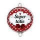 Connecteur Cabochon Argent - super tatie