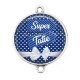 Connecteur Cabochon Argent - super tatie