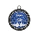 Pendentif Cabochon Argent - super tatie