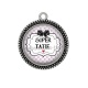 Pendentif Cabochon Argent - super tatie