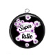 Pendentif Cabochon Argent - super tatie