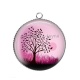 Pendentif Cabochon Argent - arbre de vie