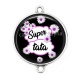 Connecteur Cabochon Argent - super tata