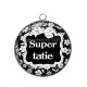 Pendentif Cabochon Argent - super tatie