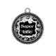 Pendentif Cabochon Argent - super tatie
