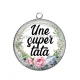 Pendentif Cabochon Argent - une super tata