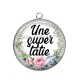 Pendentif Cabochon Argent - une super tatie