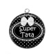 Pendentif Cabochon Argent - super tata