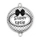 Connecteur Cabochon Argent - super tatie
