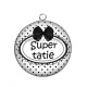 Pendentif Cabochon Argent - super tatie