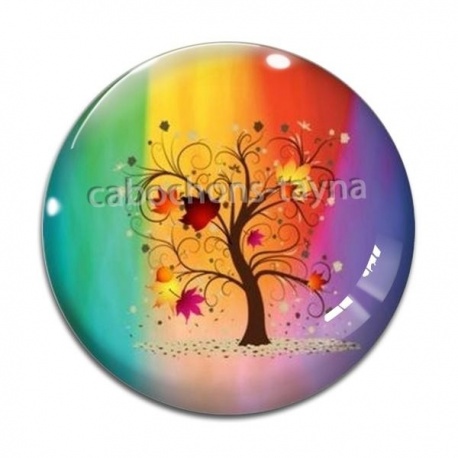 Cabochon Verre - arbre de vie