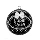 Pendentif Cabochon Argent - super tatie
