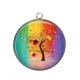 Pendentif Cabochon Argent - arbre de vie