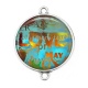 Connecteur Cabochon Argent - love