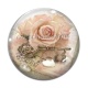 Cabochon Verre - la rose et la clé