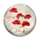 Cabochon Verre - coquelicot