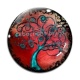 Cabochon Verre - arbre de vie
