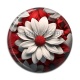 Cabochon Résine - fleur blanche