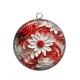 Pendentif Cabochon Argent - fleur