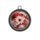 Pendentif Cabochon Argent - fleur