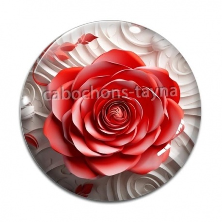 Cabochon Verre - fleur