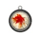 Pendentif Cabochon Argent - feuille