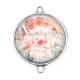 Connecteur Cabochon Argent - fleur