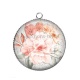 Pendentif Cabochon Argent - fleur