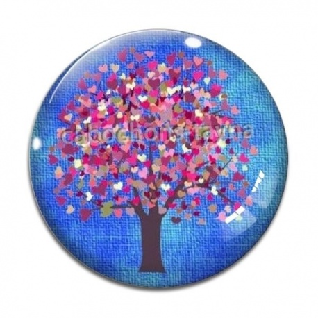 Cabochon Verre - arbre de vie