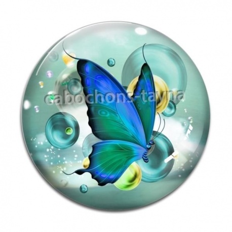 Cabochon Verre - papillon