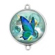 Connecteur Cabochon Argent - papillon