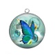 Pendentif Cabochon Argent - papillon