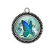 Pendentif Cabochon Argent - papillon