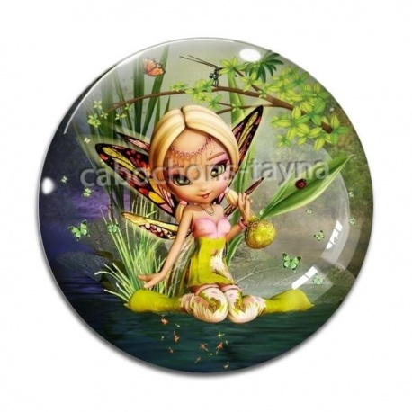 Cabochon Verre - fée