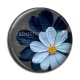 Cabochon Résine - fleur bleue