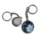 Porte clés - fleur bleue