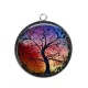 Pendentif Cabochon Argent - arbre de vie