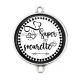 Connecteur Cabochon Argent - super soeurette