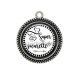 Pendentif Cabochon Argent - super soeurette