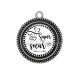 Pendentif Cabochon Argent - super soeur