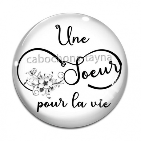 Cabochon Verre - une soeur pour la vie