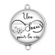 Connecteur Cabochon Argent - une soeur pour la vie
