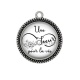 Pendentif Cabochon Argent - une soeur pour la vie