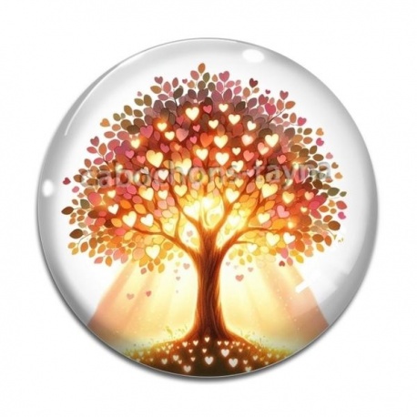 Cabochon Verre - arbre de vie