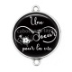Connecteur Cabochon Argent - une soeur pour la vie