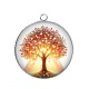 Pendentif Cabochon Argent - arbre de vie