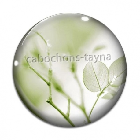Cabochon Verre - feuille