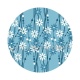 fleur bleue et blanche
