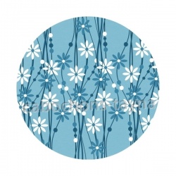 fleur bleue et blanche