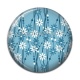 Cabochon Résine - fleur bleue et blanche